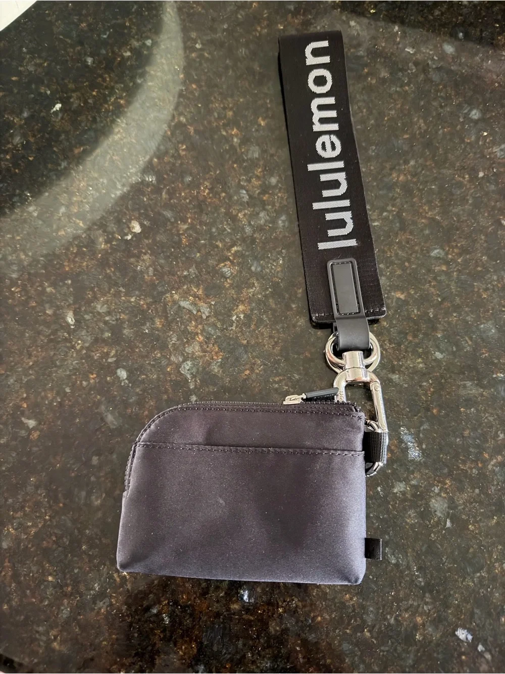 lululemon athletica Black Key & Card Holder with Strap